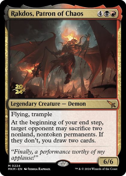 Rakdos, Patron of Chaos, Prerelease Cards 224