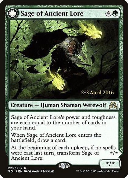 Sage of Ancient Lore, Prerelease Cards 225