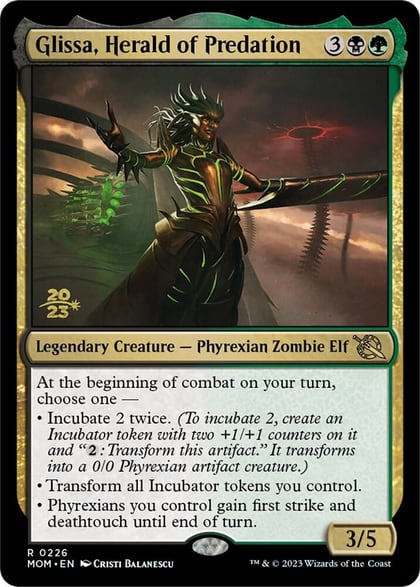 Glissa, Herald of Predation, Prerelease Cards 226