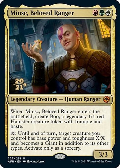 Minsc, Beloved Ranger, Prerelease Cards 227
