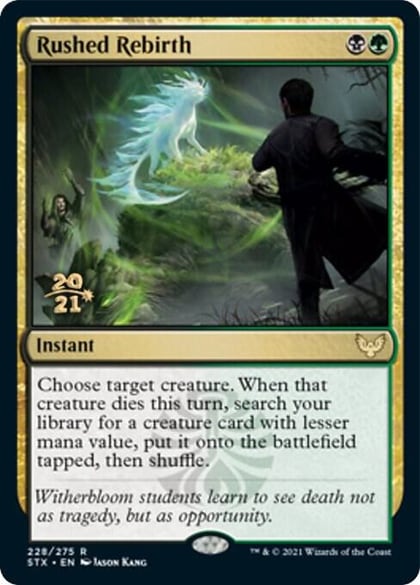 Rushed Rebirth, Prerelease Cards 228