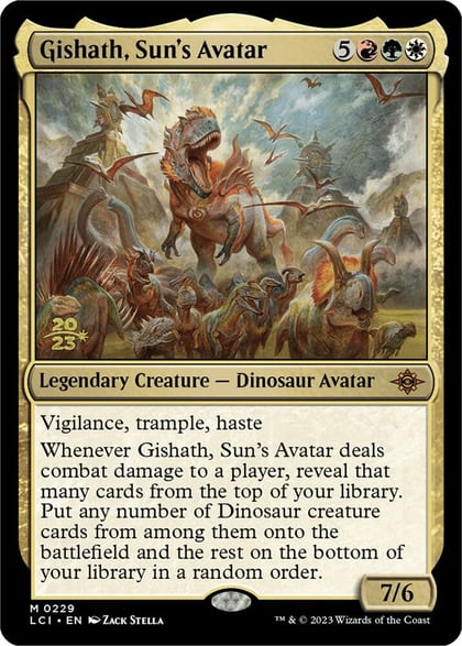 Gishath, Sun's Avatar (LCI), Prerelease Cards 229