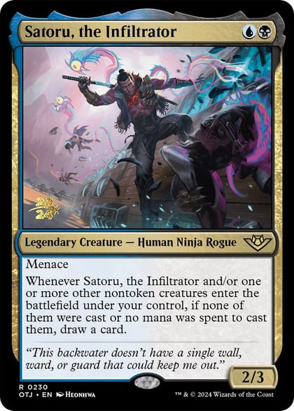 Satoru, the Infiltrator, Prerelease Cards 230
