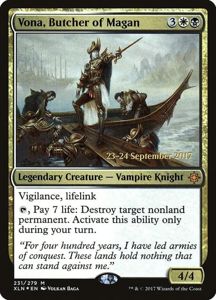 Vona, Butcher of Magan, Prerelease Cards 231