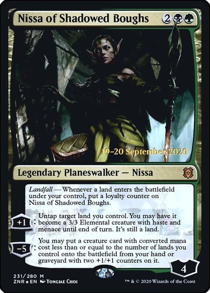 Nissa of Shadowed Boughs, Prerelease Cards 231