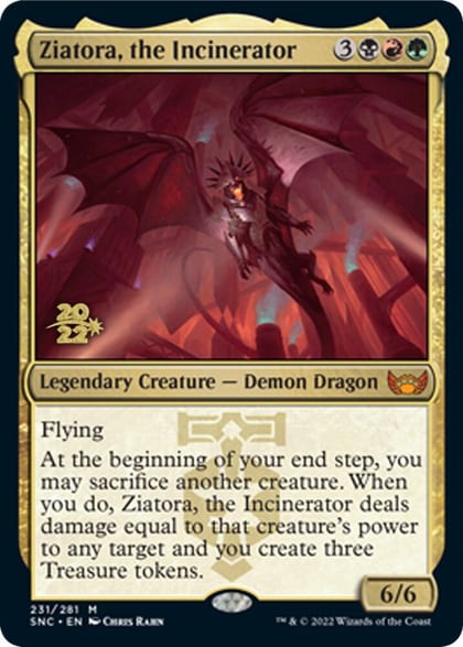 Ziatora, the Incinerator, Prerelease Cards 231