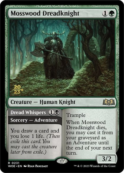 Mosswood Dreadknight, Prerelease Cards 231