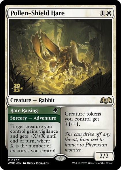 Pollen-Shield Hare, Prerelease Cards 233