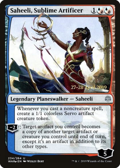 Saheeli, Sublime Artificer, Prerelease Cards 234