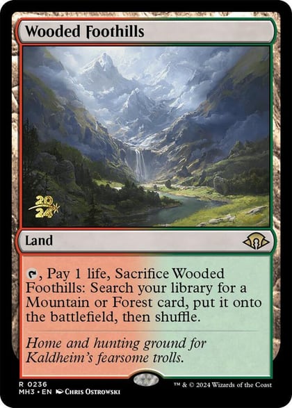 Wooded Foothills, Prerelease Cards 236