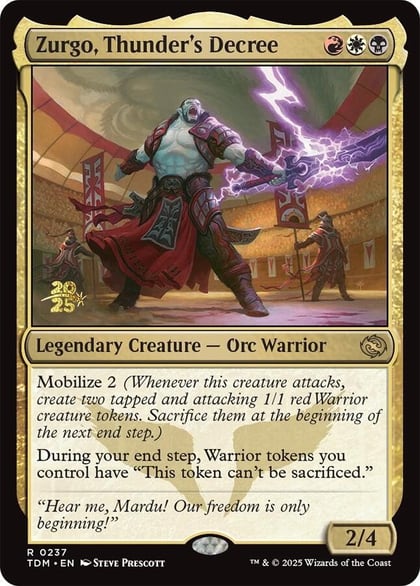 Zurgo, Thunder's Decree, Prerelease Cards 237