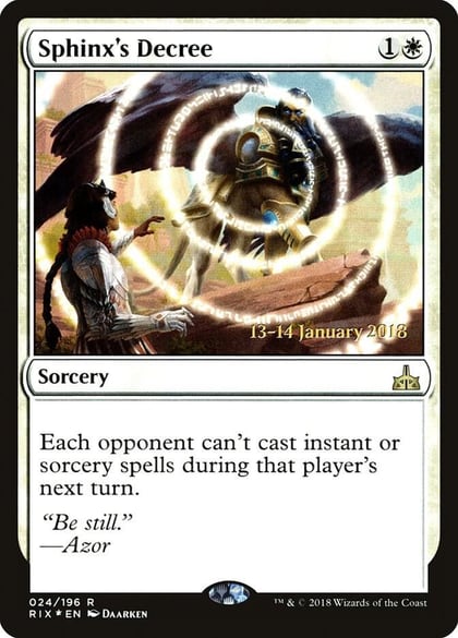 Sphinx's Decree, Prerelease Cards 24