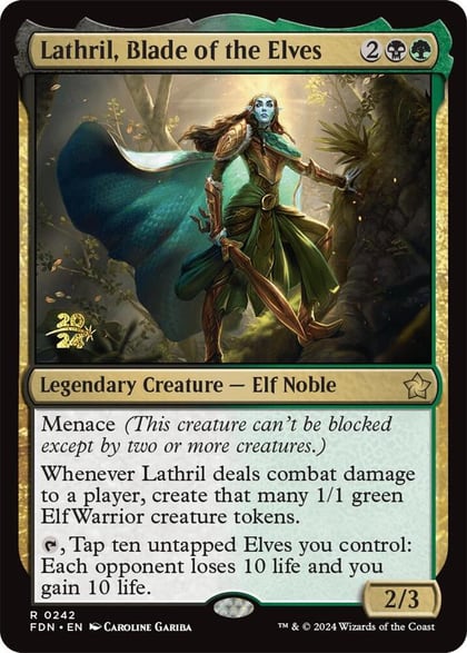 Lathril, Blade of the Elves, Prerelease Cards 242