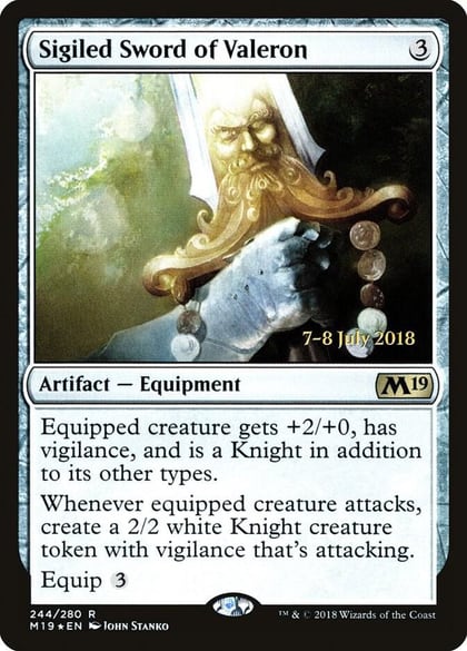 Sigiled Sword of Valeron, Prerelease Cards 244