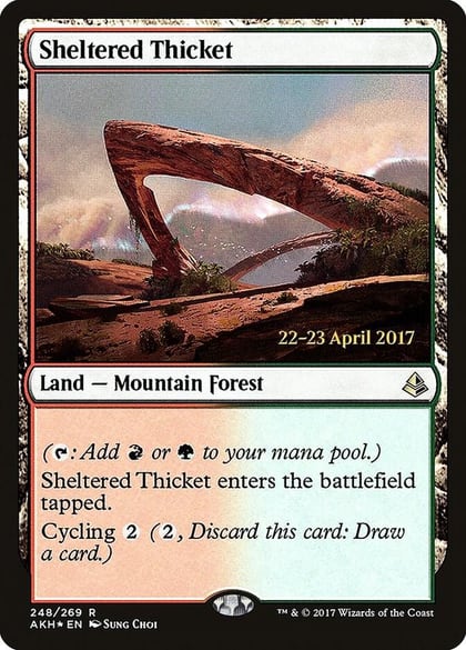 Sheltered Thicket, Prerelease Cards 248