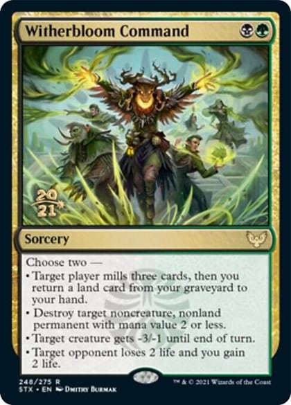 Witherbloom Command, Prerelease Cards 248