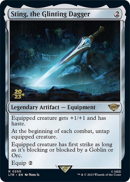 Sting, the Glinting Dagger, Prerelease Cards 250