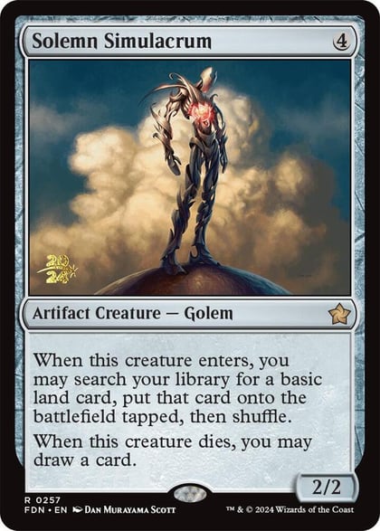 Solemn Simulacrum (FDN), Prerelease Cards 257
