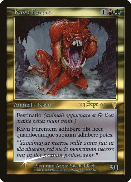 Raging Kavu (Latin), Prerelease Cards 262