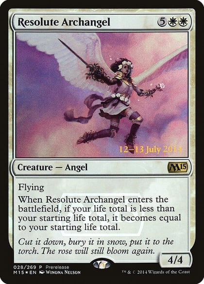 Resolute Archangel, Prerelease Cards 28