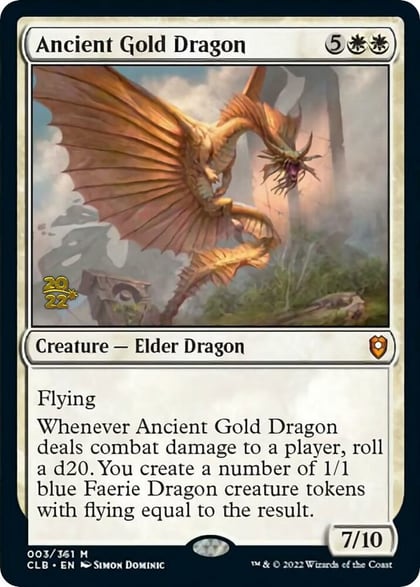 Ancient Gold Dragon, Prerelease Cards 3