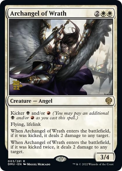 Archangel of Wrath, Prerelease Cards 3