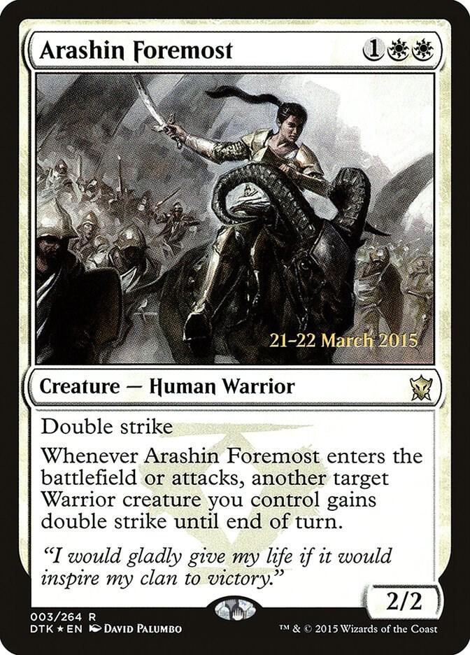 Arashin Foremost, Prerelease Cards 3