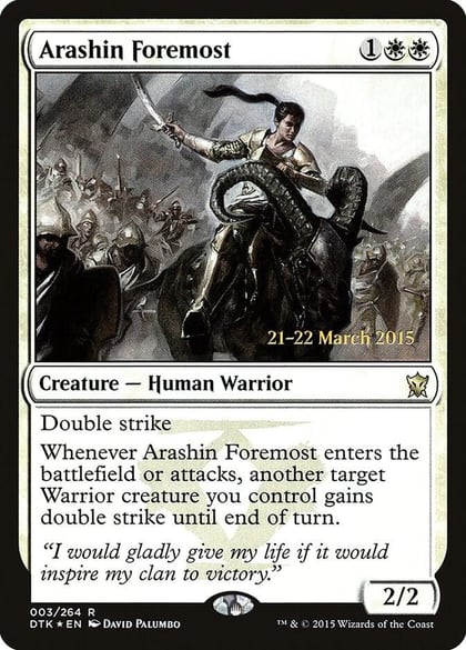 Arashin Foremost, Prerelease Cards 3