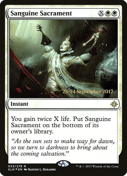 Sanguine Sacrament, Prerelease Cards 33