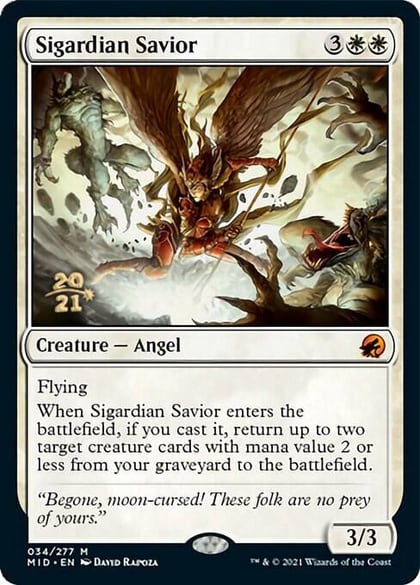 Sigardian Savior, Prerelease Cards 34