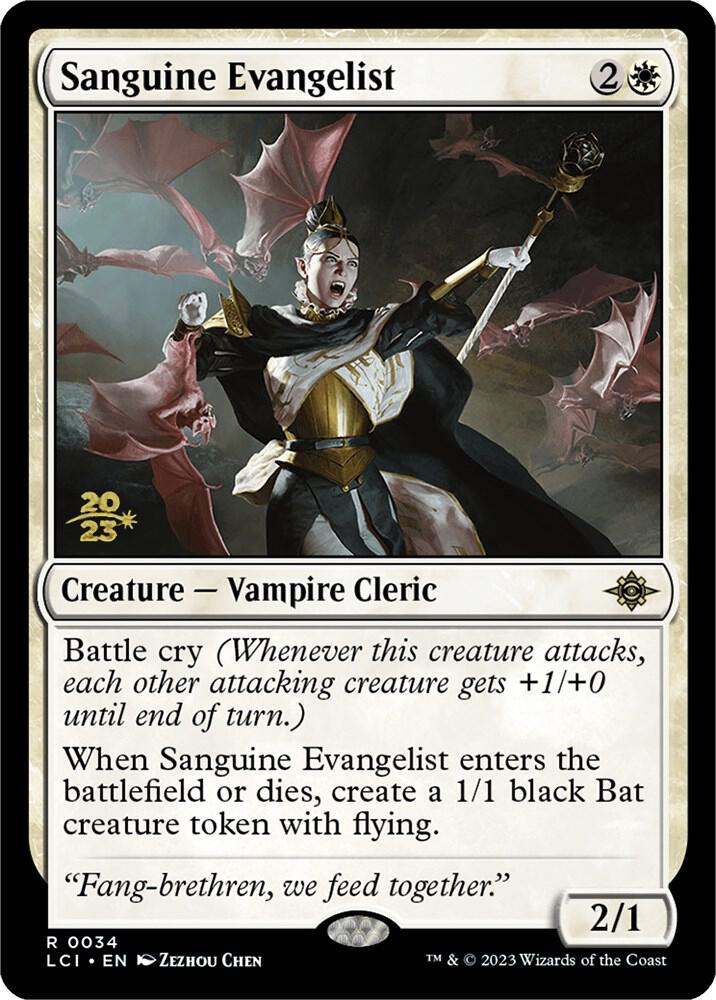 Sanguine Evangelist, Prerelease Cards 34