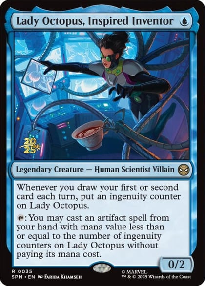 Lady Octopus, Inspired Inventor, Prerelease Cards 35