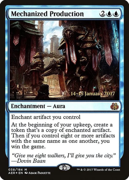 Mechanized Production, Prerelease Cards 38