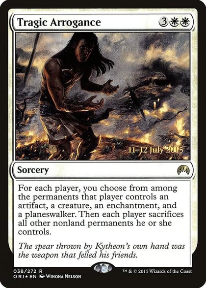 Tragic Arrogance, Prerelease Cards 38