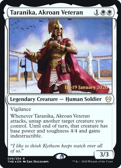 Taranika, Akroan Veteran, Prerelease Cards 39