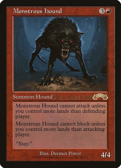 Monstrous Hound, Prerelease Cards 3