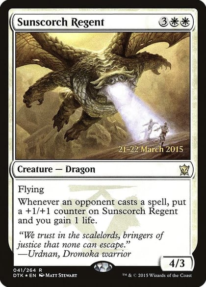 Sunscorch Regent, Prerelease Cards 41