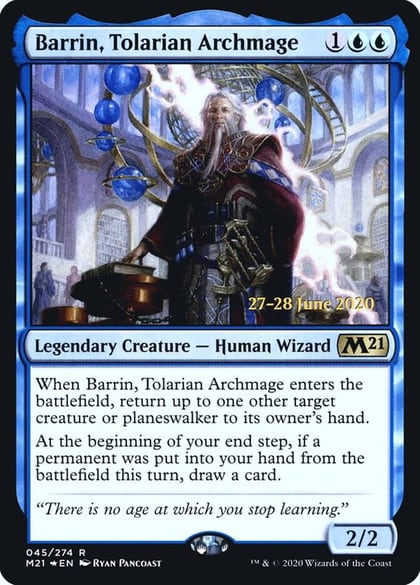 Barrin, Tolarian Archmage, Prerelease Cards 45
