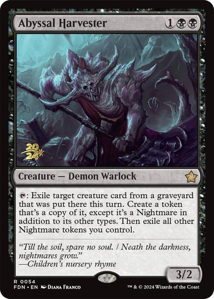 Abyssal Harvester, Prerelease Cards 54