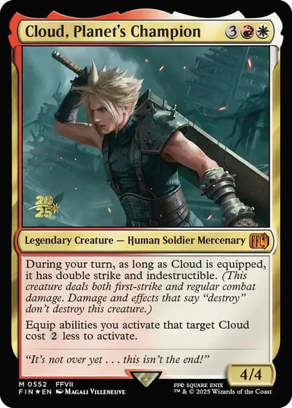 Cloud, Planet's Champion, Prerelease Cards 552