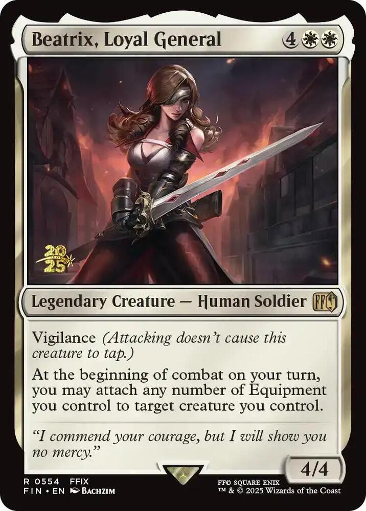 Beatrix, Loyal General, Prerelease Cards 554