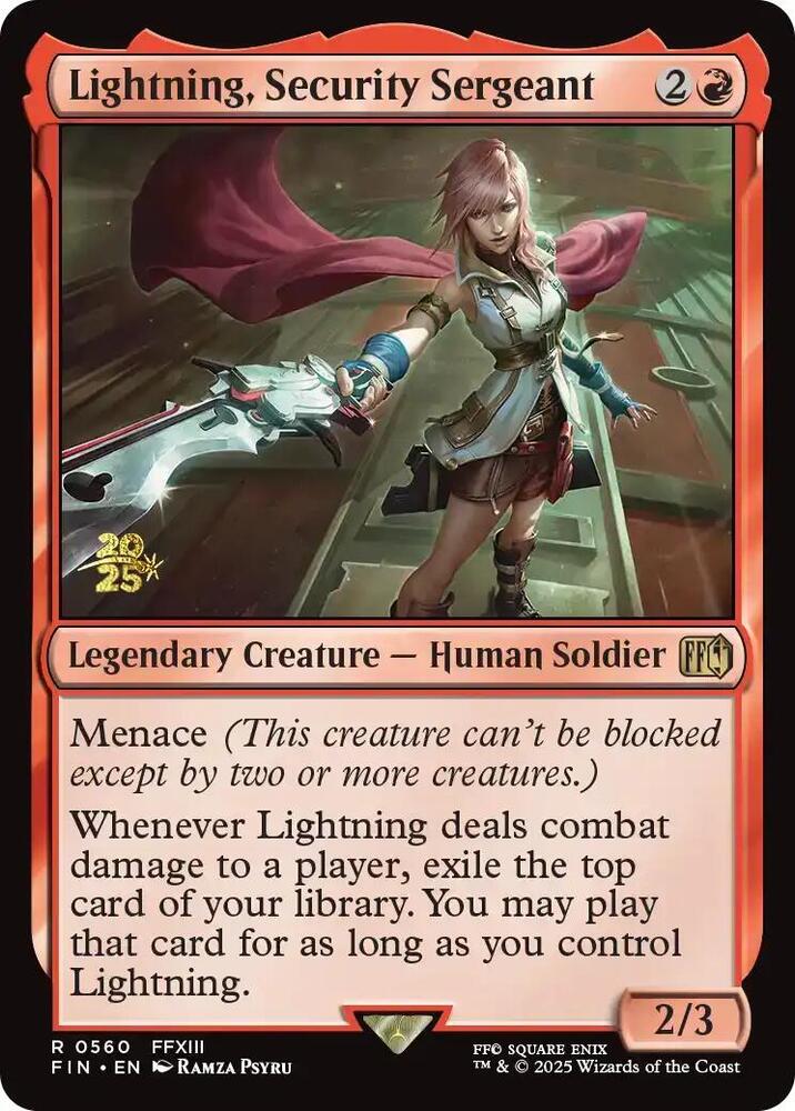 Lightning, Security Sergeant, Prerelease Cards 560