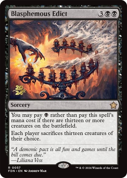Blasphemous Edict, Prerelease Cards 57