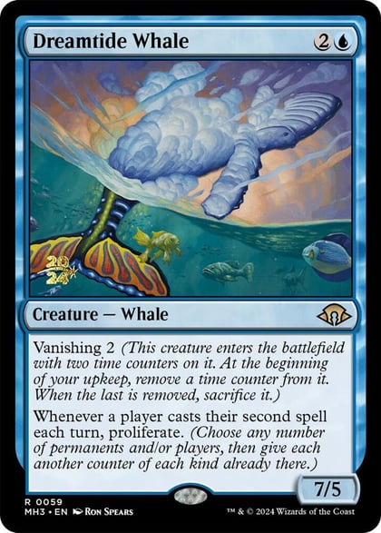Dreamtide Whale, Prerelease Cards 59