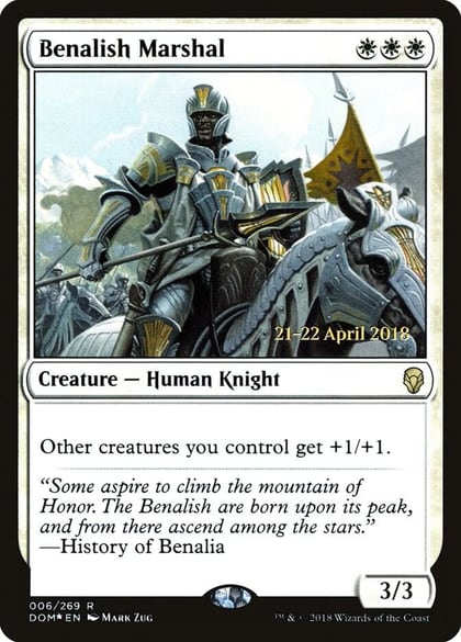 Benalish Marshal, Prerelease Cards 6