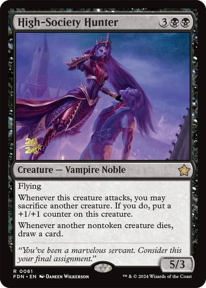 High-Society Hunter, Prerelease Cards 61