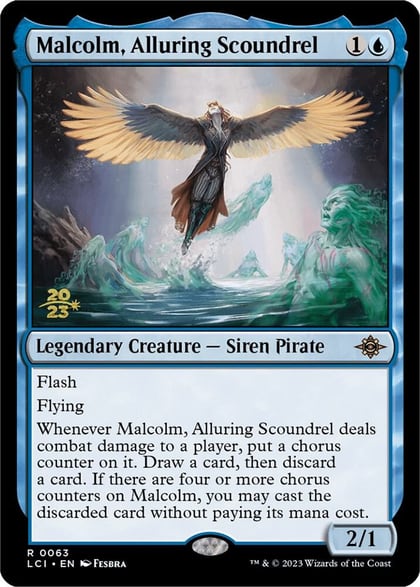 Malcolm, Alluring Scoundrel, Prerelease Cards 63