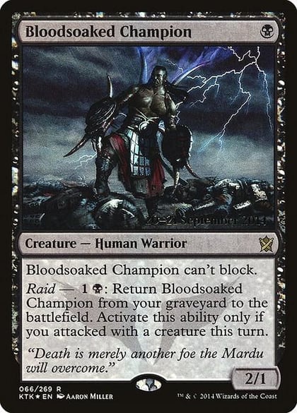 Bloodsoaked Champion, Prerelease Cards 66