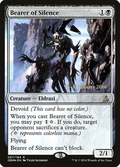 Bearer of Silence, Prerelease Cards 67