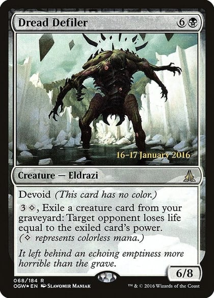 Dread Defiler, Prerelease Cards 68